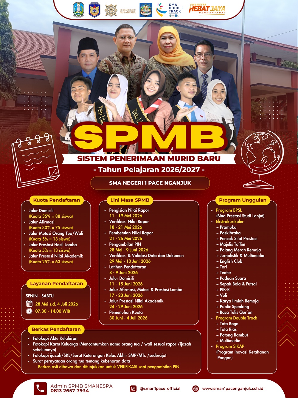 INFORMASI SPMB 2026 SMANESPA (105 x 140 cm) - 1